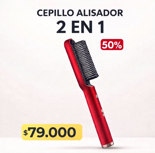 Cepillo Plancha Secador Alisador 2 En 1